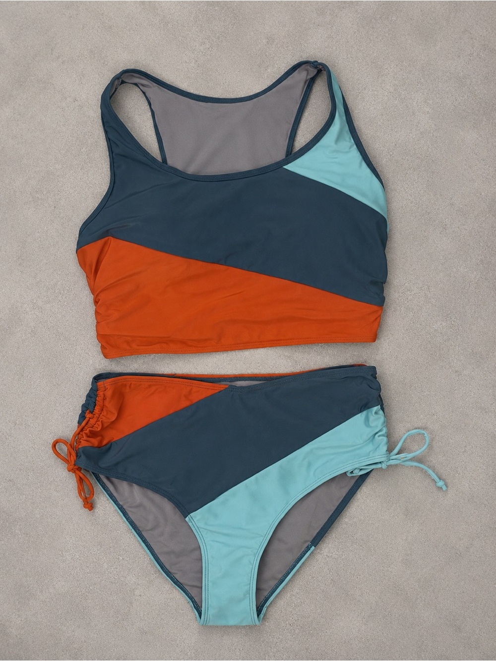 Rosewe High Waisted Womens Bikini Set 2 Piece Sporty Swimsuit - Size Large